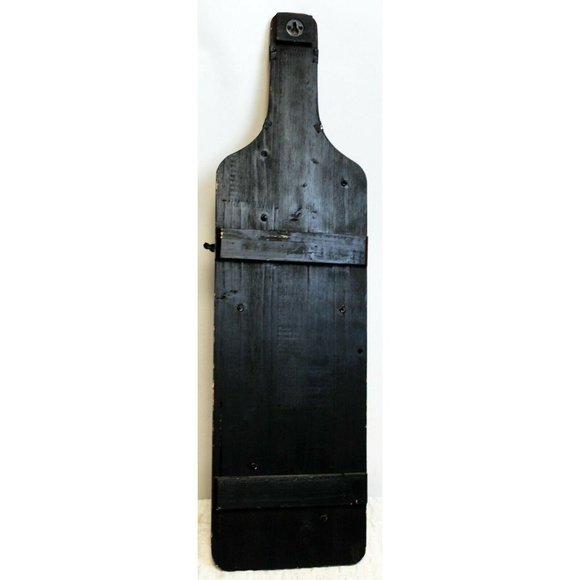 Wooden Wine Bottle Holder Glasses Red 2006 Wall Hanging 30" Tall - Picture 7 of 10